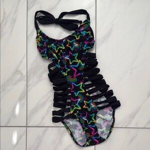 Colorful Star Cutout Swimsuit